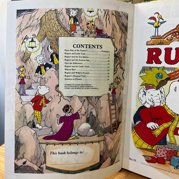 Vintage 1990's Rupert Daily Express Annual 70th Anniversary Hardcover Book - Picture 7 of 15